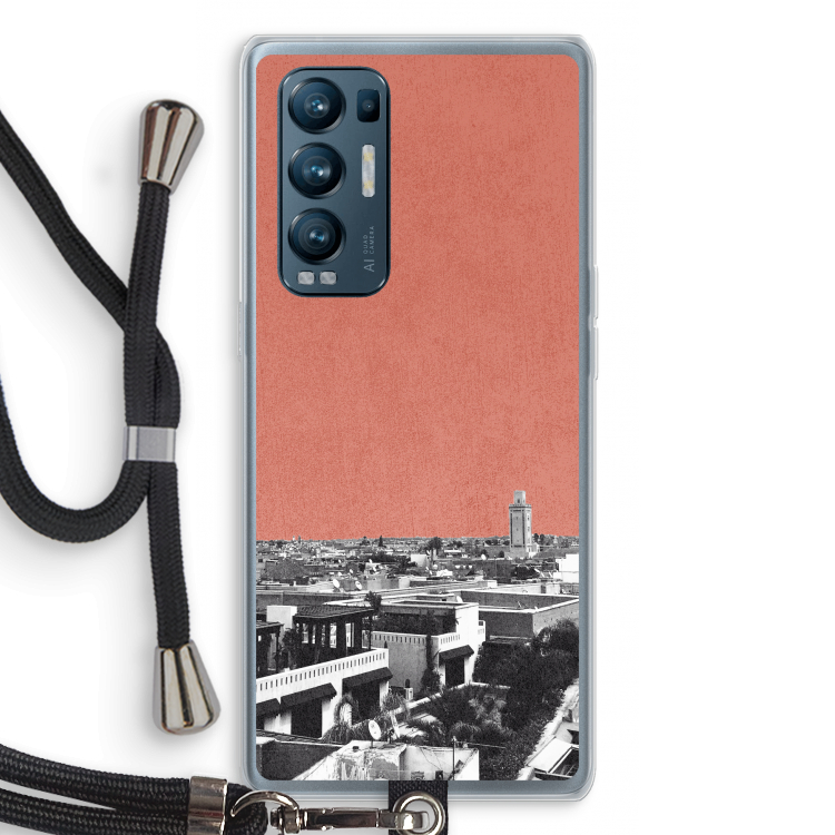 Marrakech Skyline : Oppo Find X3 Neo Transparant Hoesje met koord