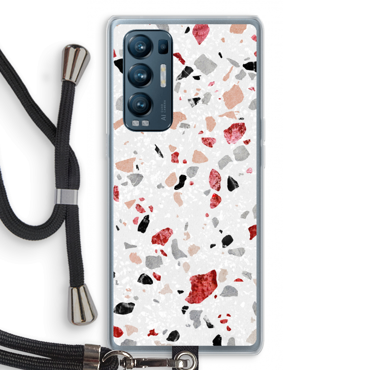 Terrazzo N°12: Oppo Find X3 Neo Transparant Hoesje met koord