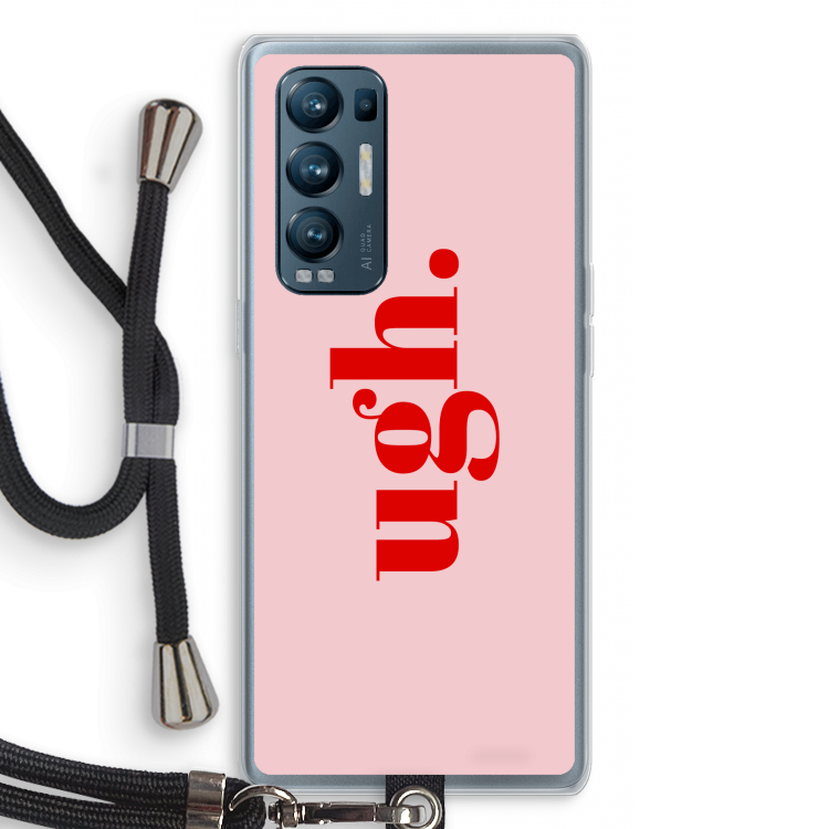 Ugh: Oppo Find X3 Neo Transparant Hoesje met koord