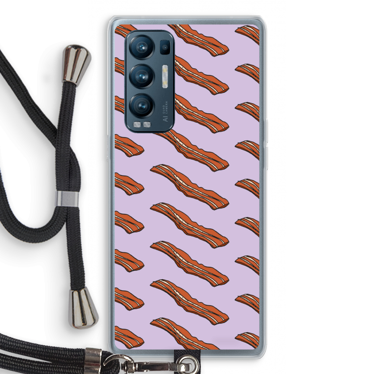Bacon to my eggs #2: Oppo Find X3 Neo Transparant Hoesje met koord
