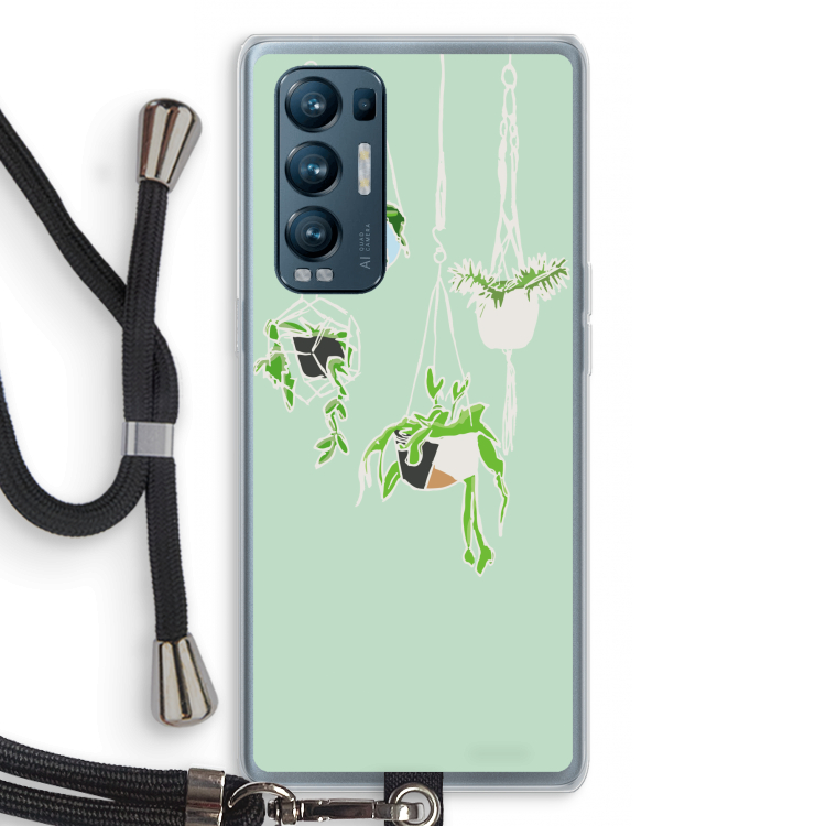 Hang In There: Oppo Find X3 Neo Transparant Hoesje met koord