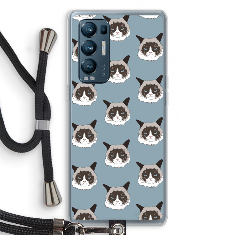 It's a Purrr Case: Oppo Find X3 Neo Transparant Hoesje met koord