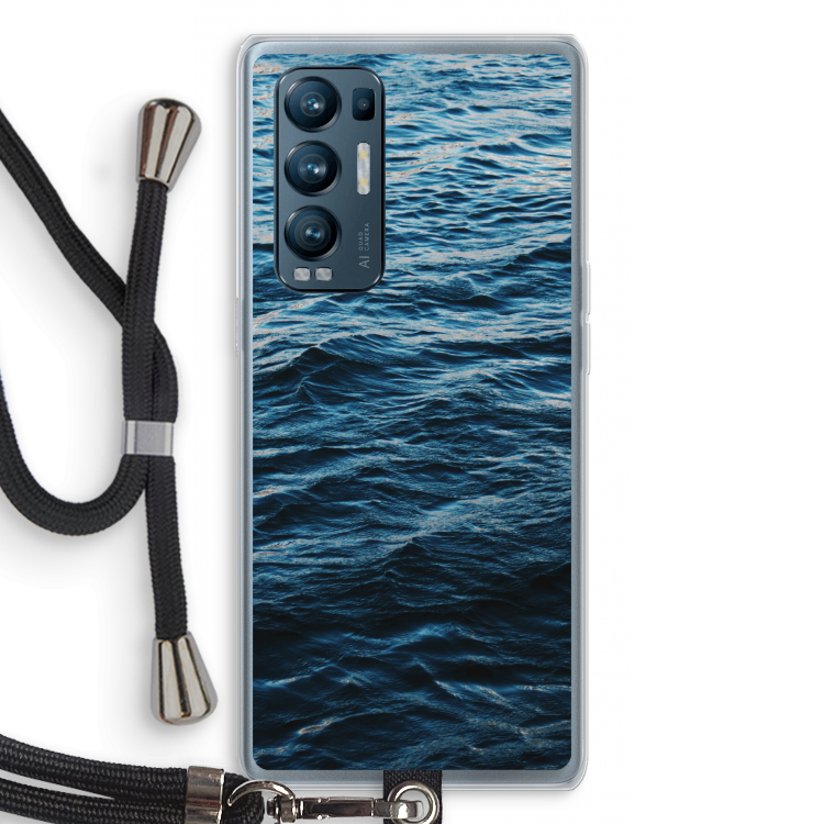 Oceaan: Oppo Find X3 Neo Transparant Hoesje met koord