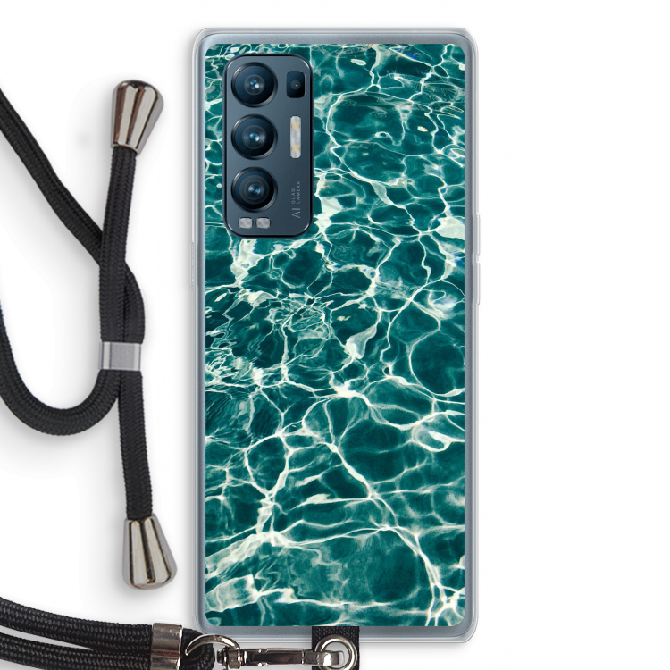 Weerkaatsing water: Oppo Find X3 Neo Transparant Hoesje met koord