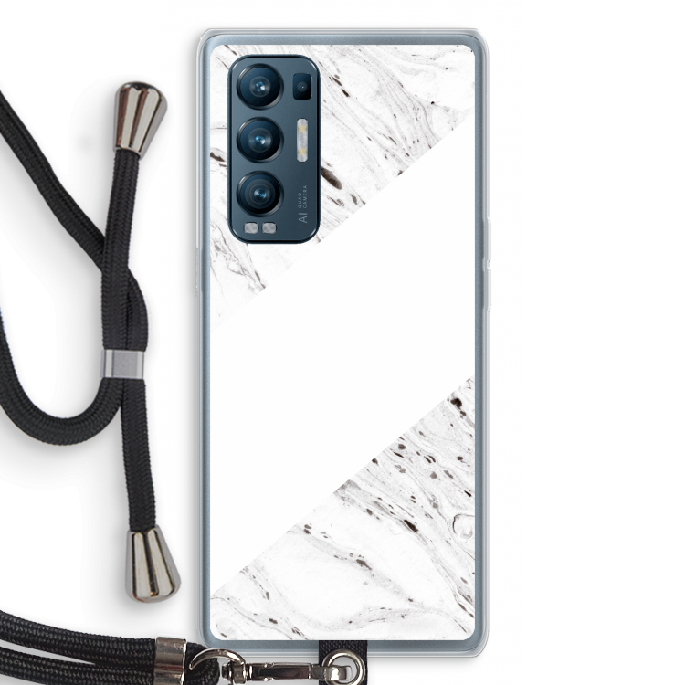 Biggest stripe: Oppo Find X3 Neo Transparant Hoesje met koord