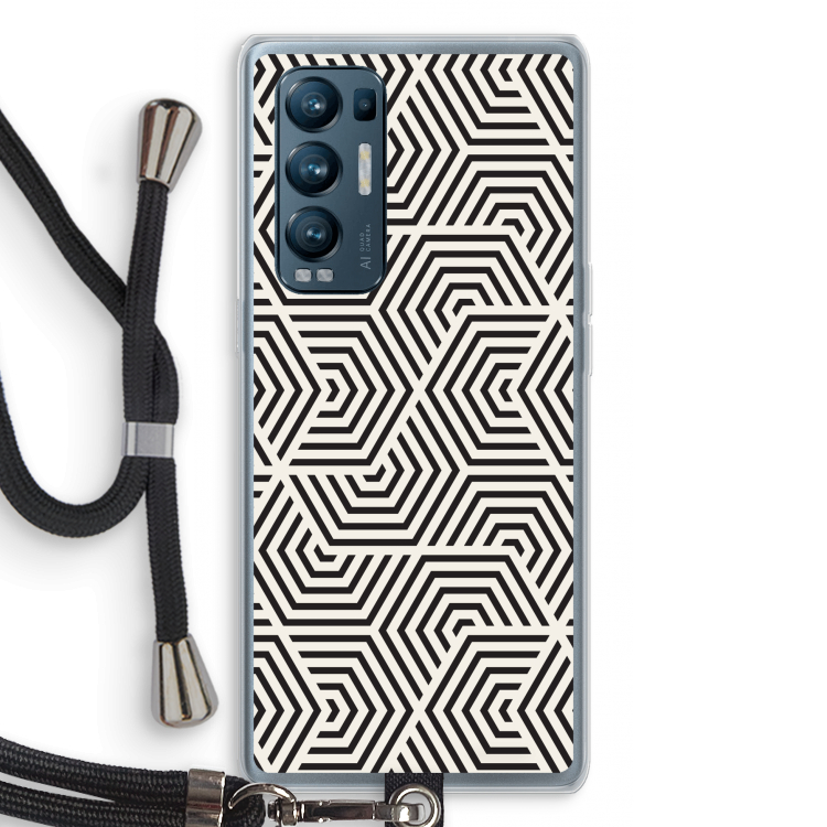 Magic pattern: Oppo Find X3 Neo Transparant Hoesje met koord