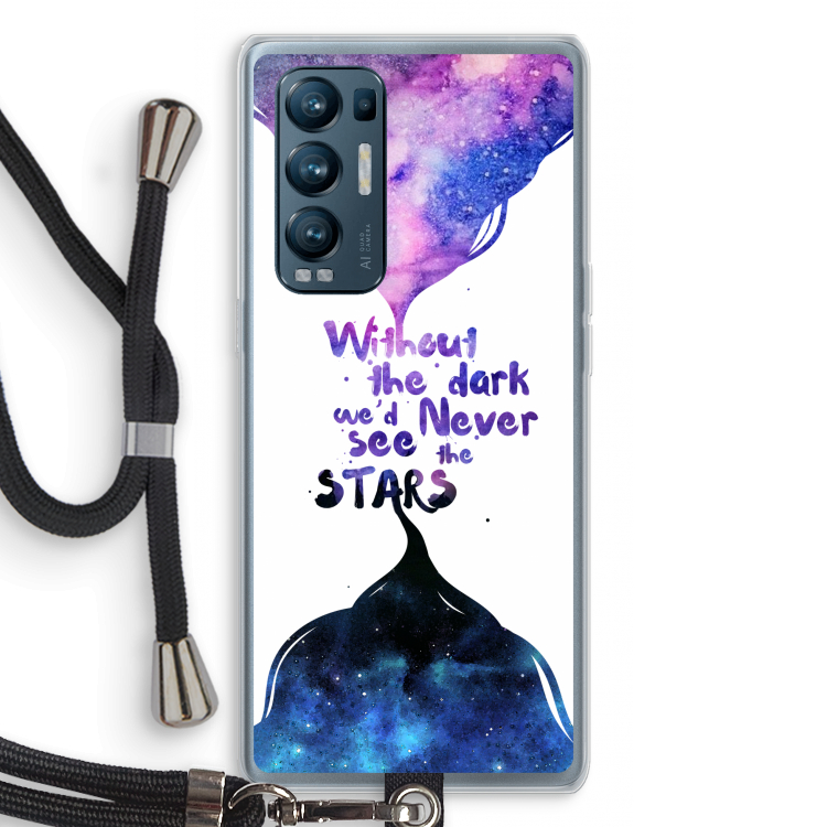 Stars quote: Oppo Find X3 Neo Transparant Hoesje met koord