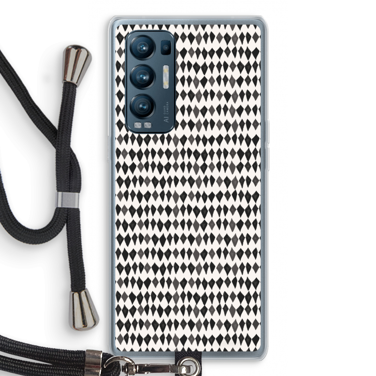 Crazy shapes: Oppo Find X3 Neo Transparant Hoesje met koord