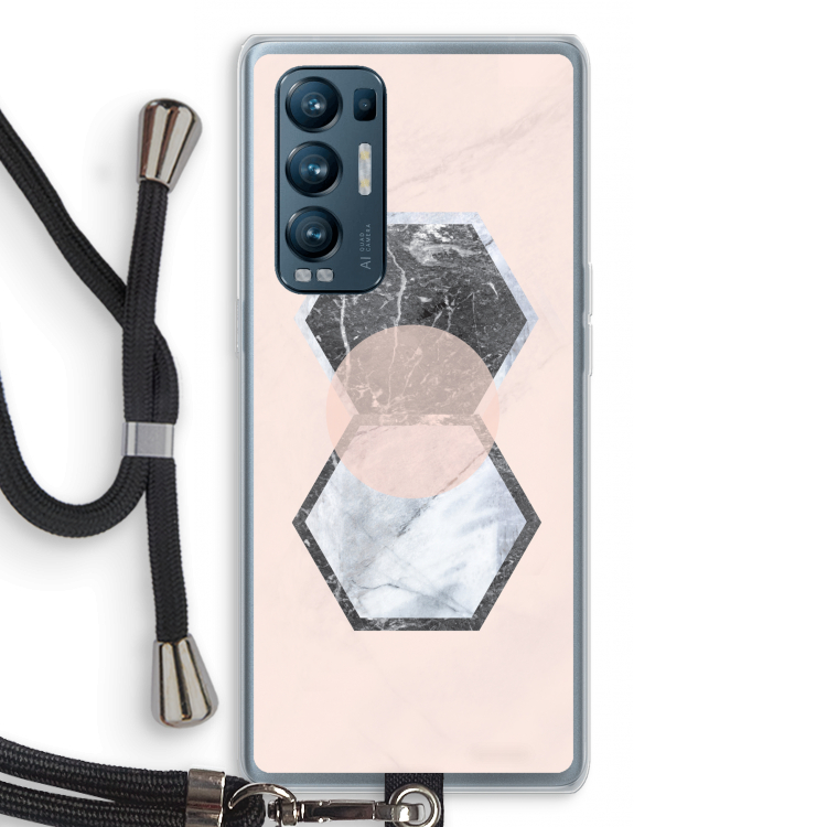 Creatieve toets: Oppo Find X3 Neo Transparant Hoesje met koord