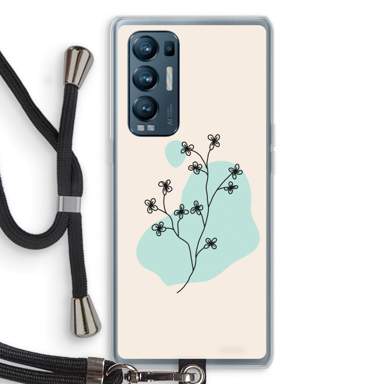 Love your petals: Oppo Find X3 Neo Transparant Hoesje met koord