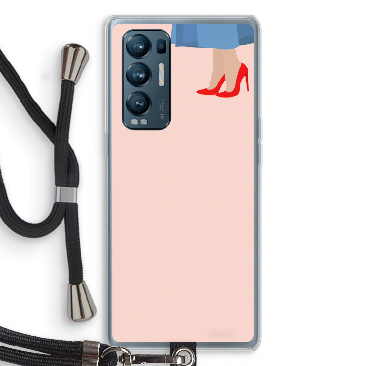 High heels: Oppo Find X3 Neo Transparant Hoesje met koord