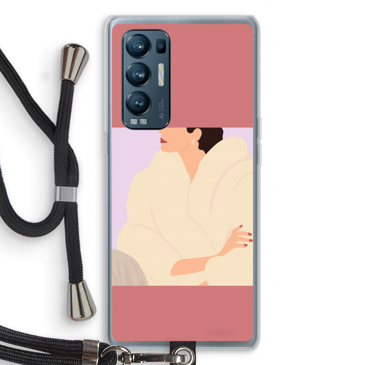 Cosy: Oppo Find X3 Neo Transparant Hoesje met koord
