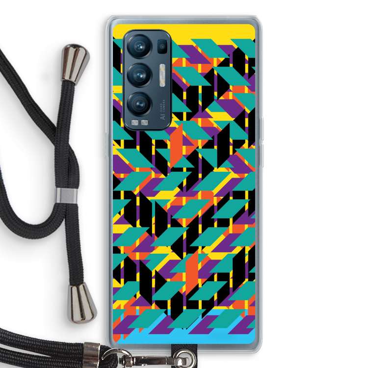 Skew Bee 1: Oppo Find X3 Neo Transparant Hoesje met koord