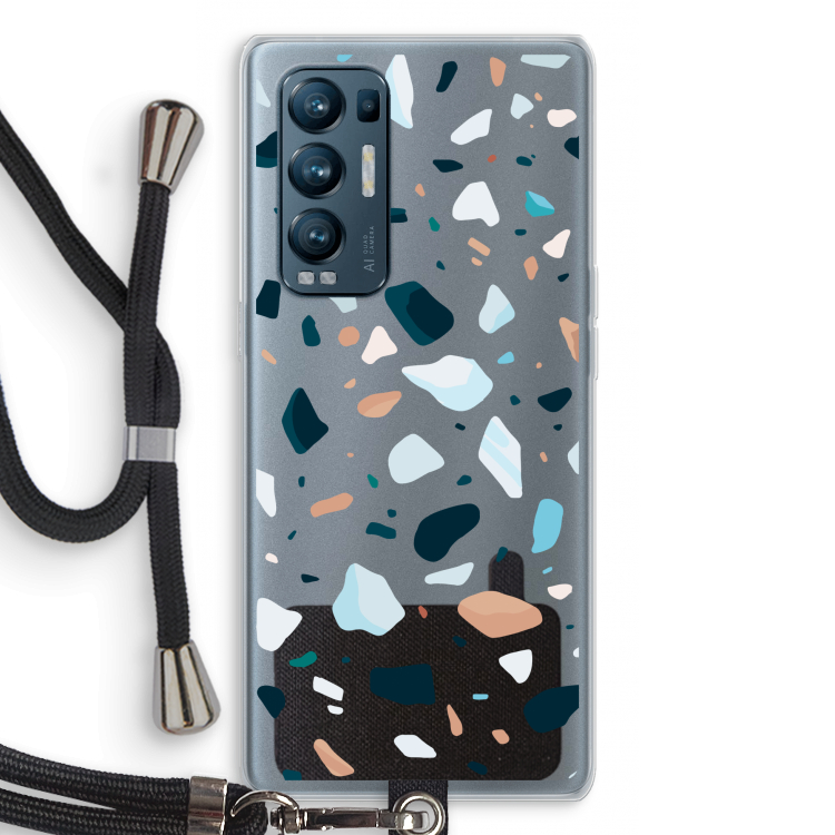 Terrazzo N°13: Oppo Find X3 Neo Transparant Hoesje met koord