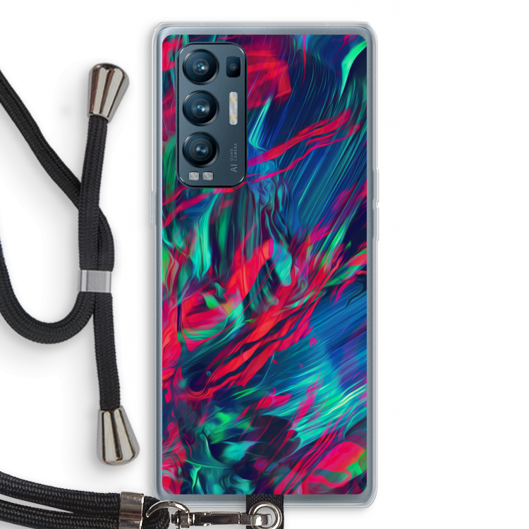 Pilgrims Of The Sea: Oppo Find X3 Neo Transparant Hoesje met koord