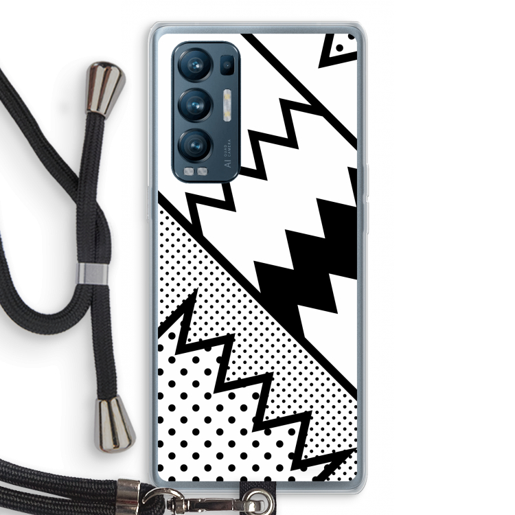 Pop Art #5: Oppo Find X3 Neo Transparant Hoesje met koord