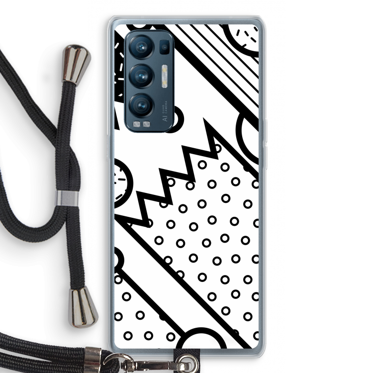 Pop Art #4: Oppo Find X3 Neo Transparant Hoesje met koord