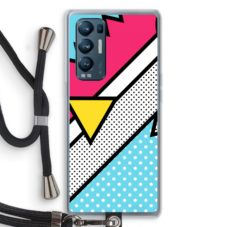 Pop Art #3: Oppo Find X3 Neo Transparant Hoesje met koord