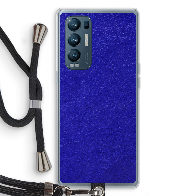 Majorelle Blue: Oppo Find X3 Neo Transparant Hoesje met koord