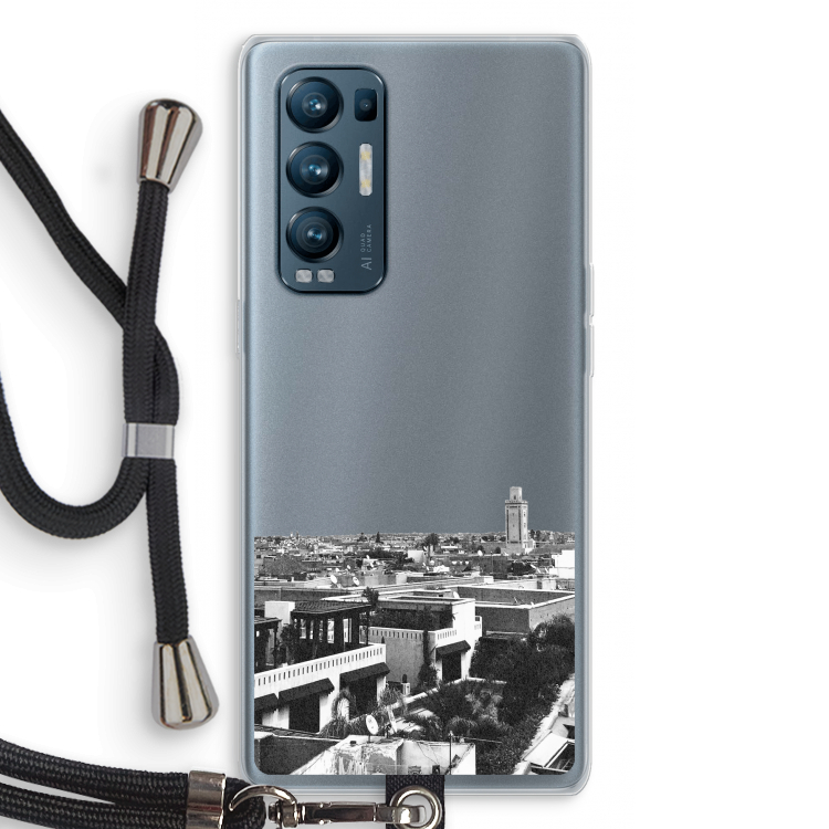Marrakech Skyline : Oppo Find X3 Neo Transparant Hoesje met koord