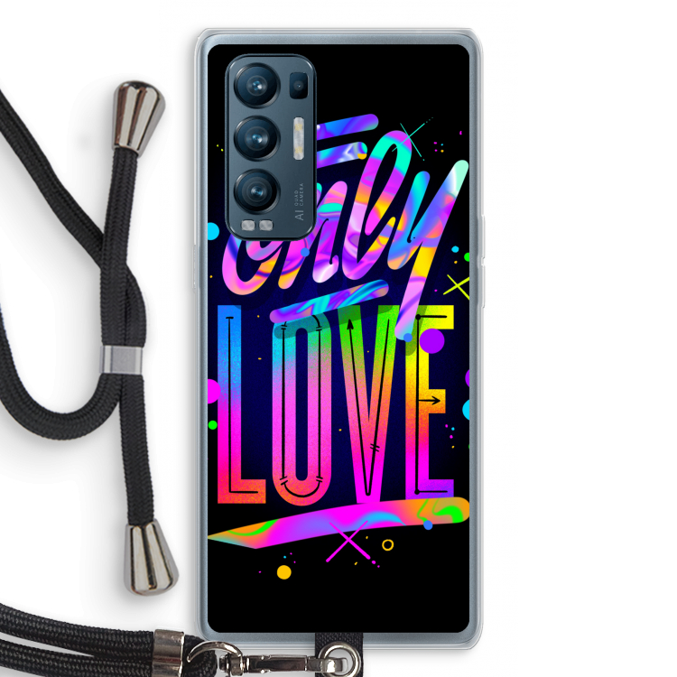 Only Love: Oppo Find X3 Neo Transparant Hoesje met koord