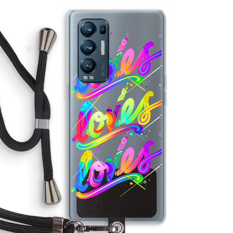 Loves: Oppo Find X3 Neo Transparant Hoesje met koord