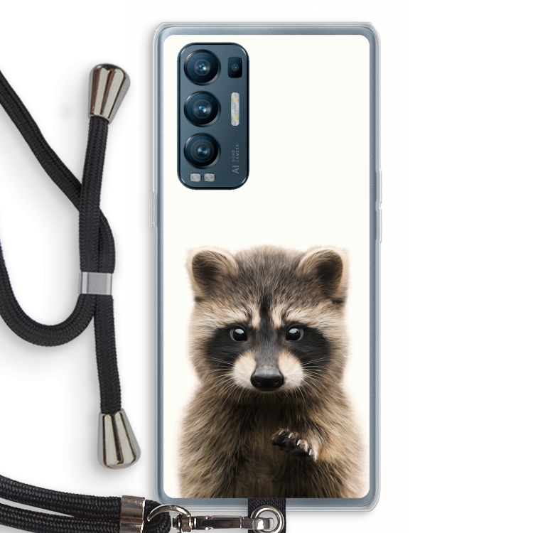 Rocco: Oppo Find X3 Neo Transparant Hoesje met koord