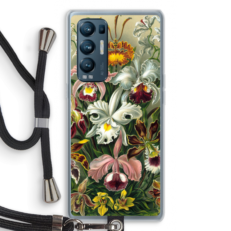 Haeckel Orchidae: Oppo Find X3 Neo Transparant Hoesje met koord