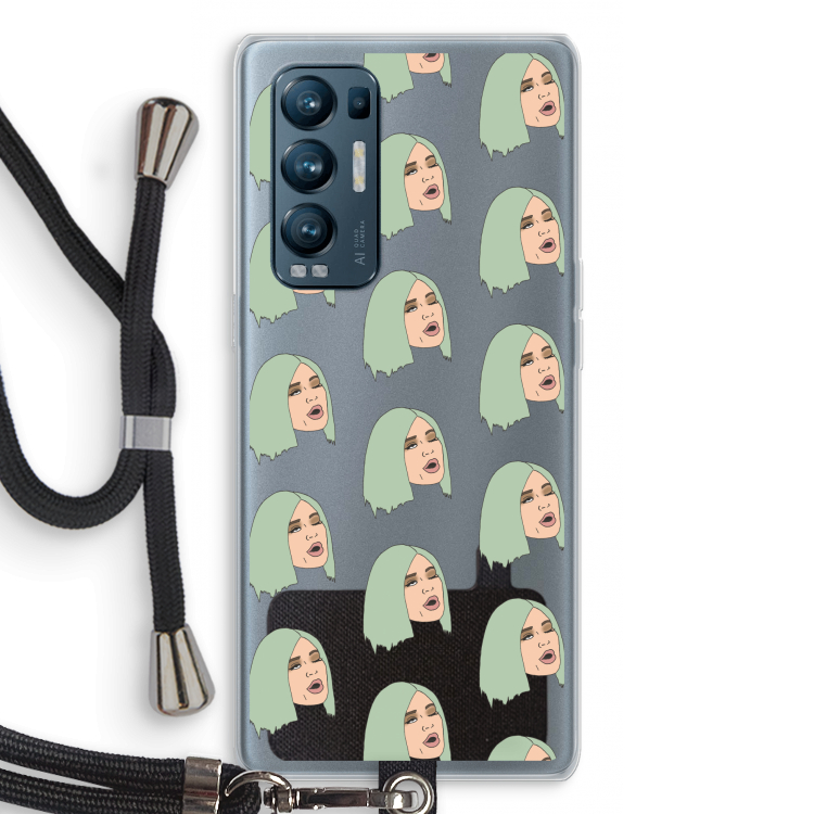 King Kylie: Oppo Find X3 Neo Transparant Hoesje met koord