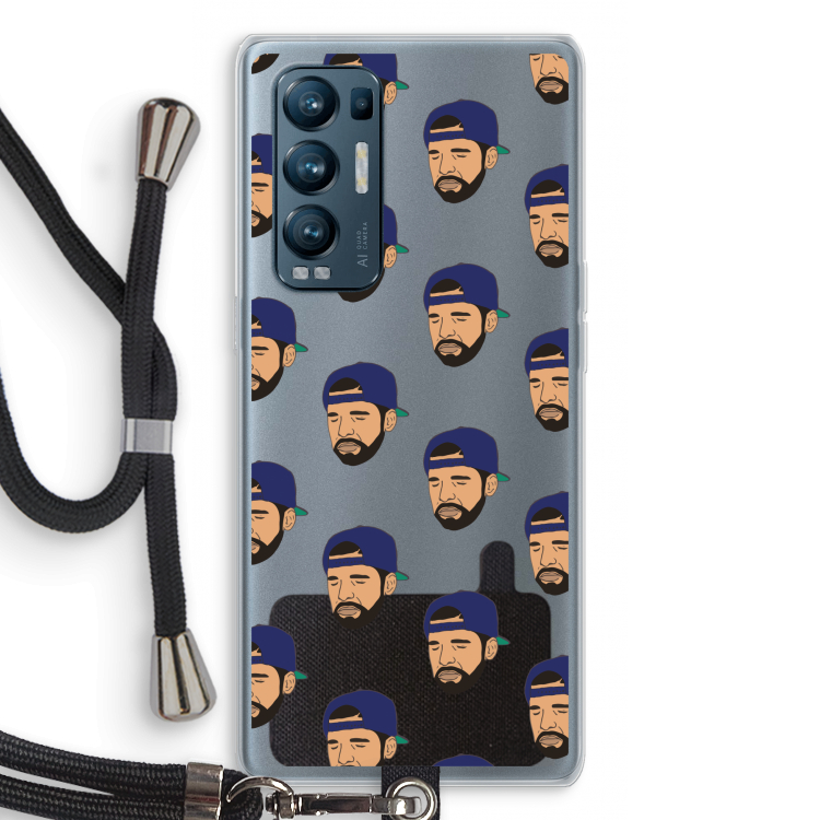 Drake Away: Oppo Find X3 Neo Transparant Hoesje met koord