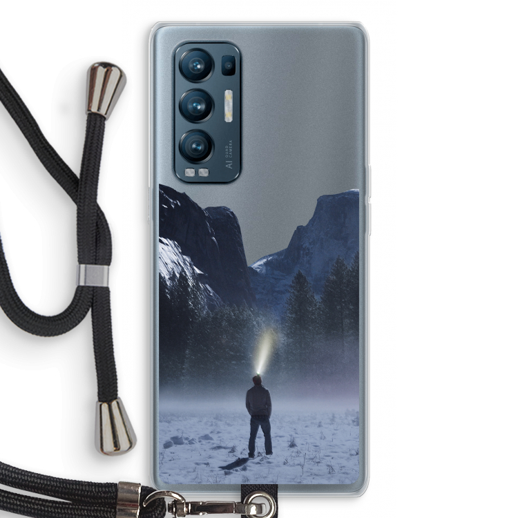 Wanderlust: Oppo Find X3 Neo Transparant Hoesje met koord