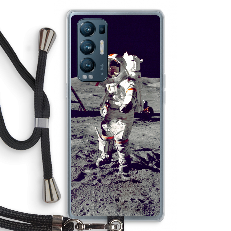 Spaceman: Oppo Find X3 Neo Transparant Hoesje met koord