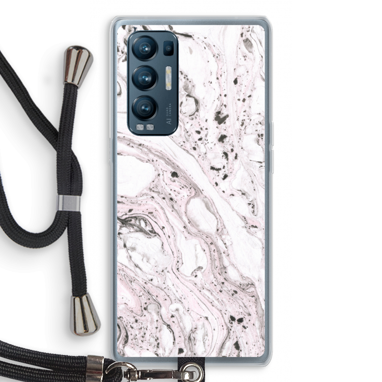 Mengelmoes: Oppo Find X3 Neo Transparant Hoesje met koord
