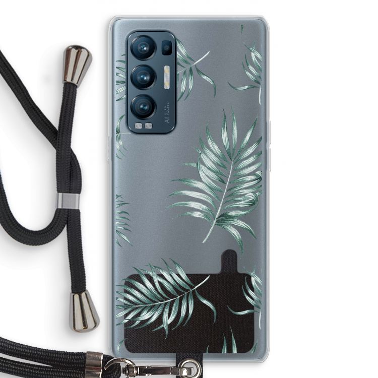 Simple leaves: Oppo Find X3 Neo Transparant Hoesje met koord