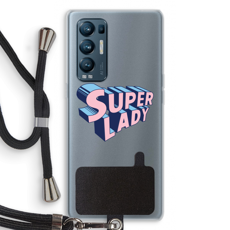 Superlady: Oppo Find X3 Neo Transparant Hoesje met koord