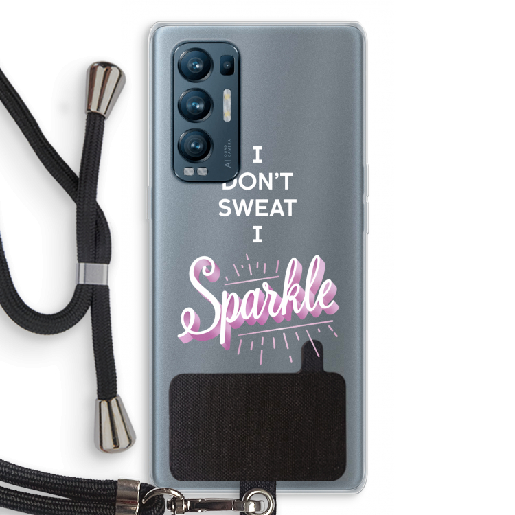 Sparkle quote: Oppo Find X3 Neo Transparant Hoesje met koord