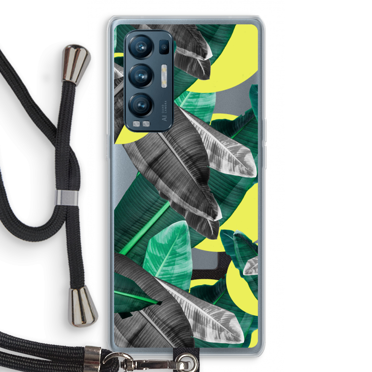 Fantasie jungle: Oppo Find X3 Neo Transparant Hoesje met koord