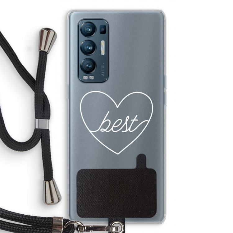 Best heart pastel: Oppo Find X3 Neo Transparant Hoesje met koord