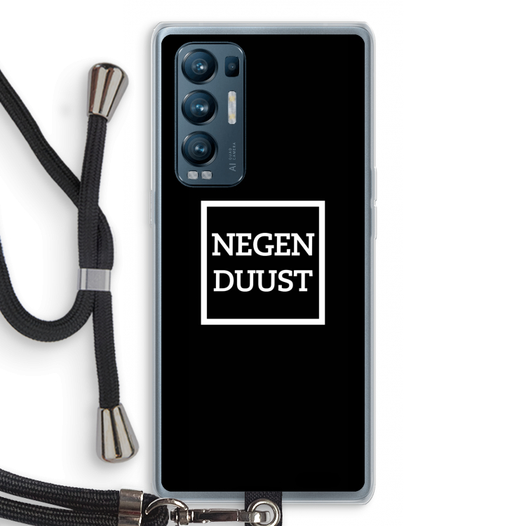 Negenduust black: Oppo Find X3 Neo Transparant Hoesje met koord