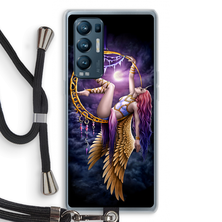 Aerial Angel: Oppo Find X3 Neo Transparant Hoesje met koord