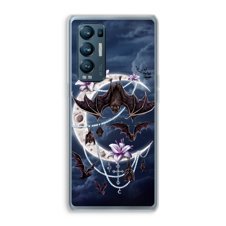 Vleermuizen Maan: Oppo Find X3 Neo Transparant Hoesje