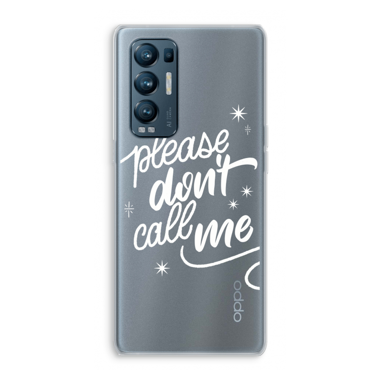 Don't call: Oppo Find X3 Neo Transparant Hoesje