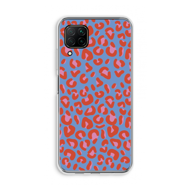 Leopard blue: Huawei P40 Lite Transparant Hoesje