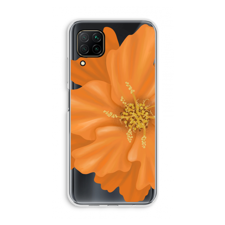Orange Ellila flower: Huawei P40 Lite Transparant Hoesje