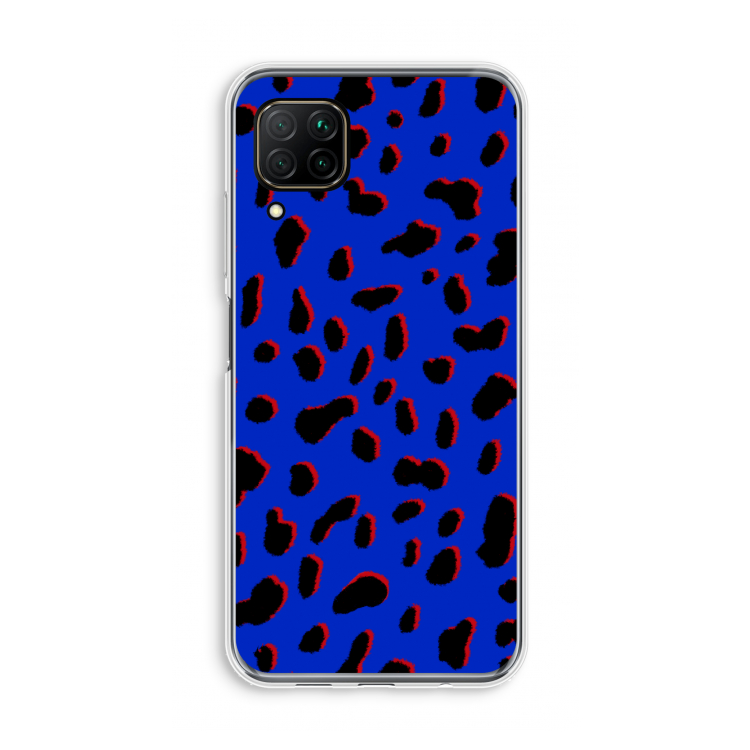 Blue Leopard: Huawei P40 Lite Transparant Hoesje
