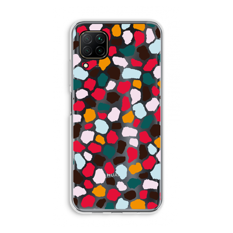 Colored Giraffe: Huawei P40 Lite Transparant Hoesje