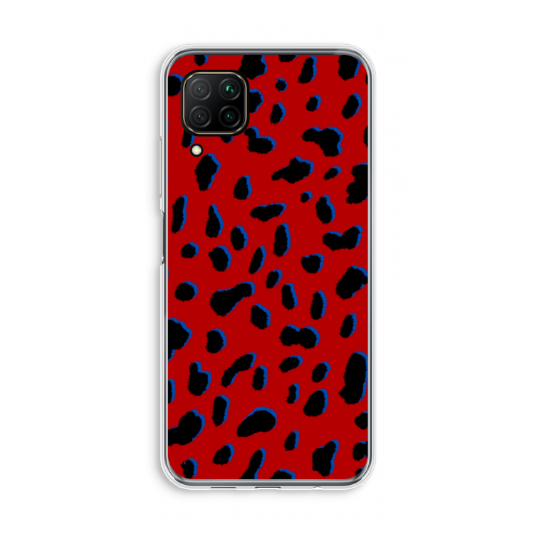 Red Leopard: Huawei P40 Lite Transparant Hoesje