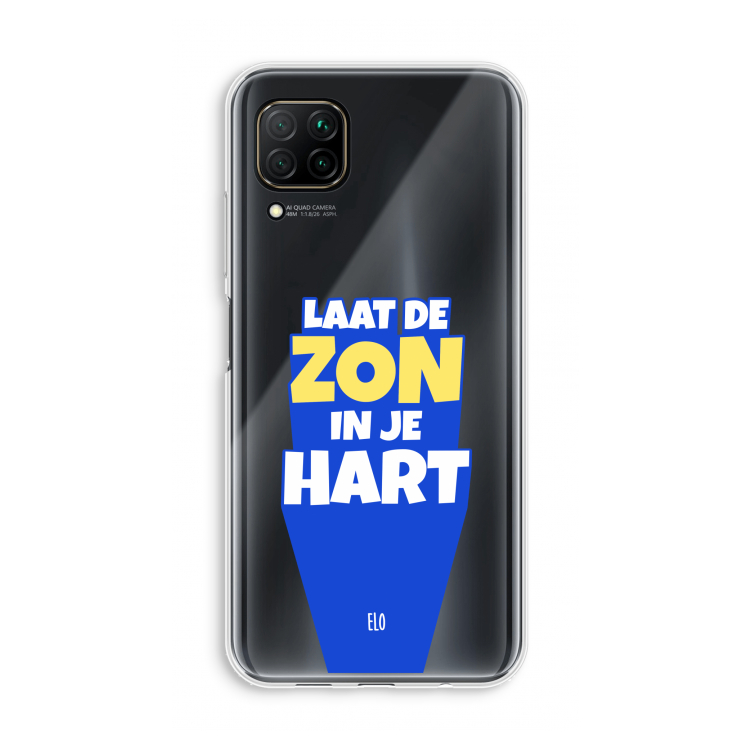 Laat de zon in je hart: Huawei P40 Lite Transparant Hoesje