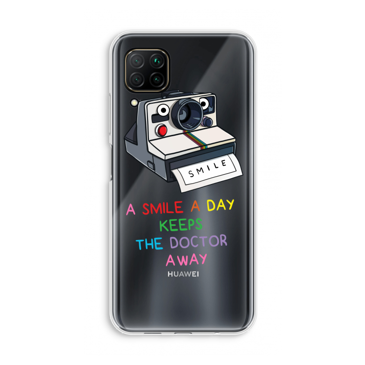 Smile: Huawei P40 Lite Transparant Hoesje