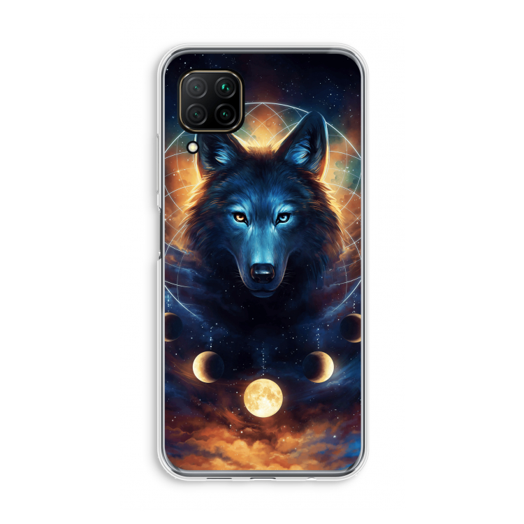 Wolf Dreamcatcher: Huawei P40 Lite Transparant Hoesje